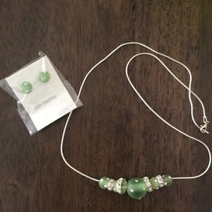 New 18” Sterling Snake Chain Necklace & Earrings